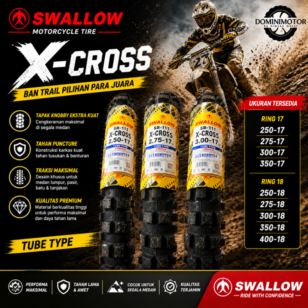 Ban SWALLOW X CROSS 275-17 300-17 350-17 300-18 350-18 400-18 Ban Ring 17 Ban Ring 18 Ban Cross Ban 