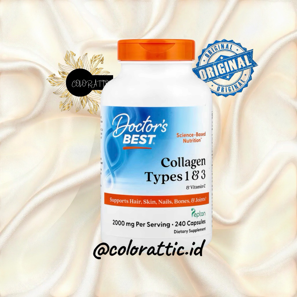 Doctor’s Best Collagen Types 1 & e & Vitamin C, 2000 mg 240 Capsules