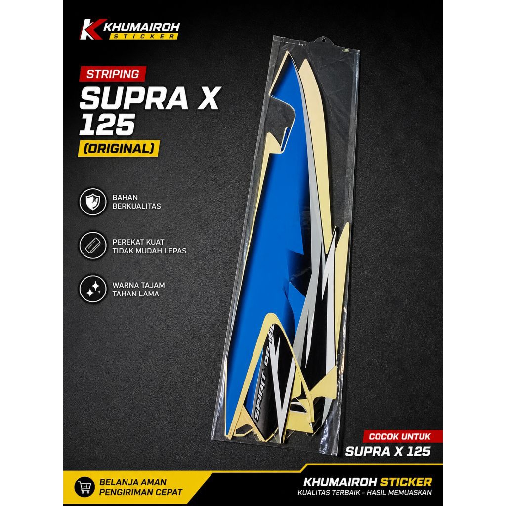 Stiker Striping Supra X 125 Original Kualitas Premium | Full Body Decal Supra 125