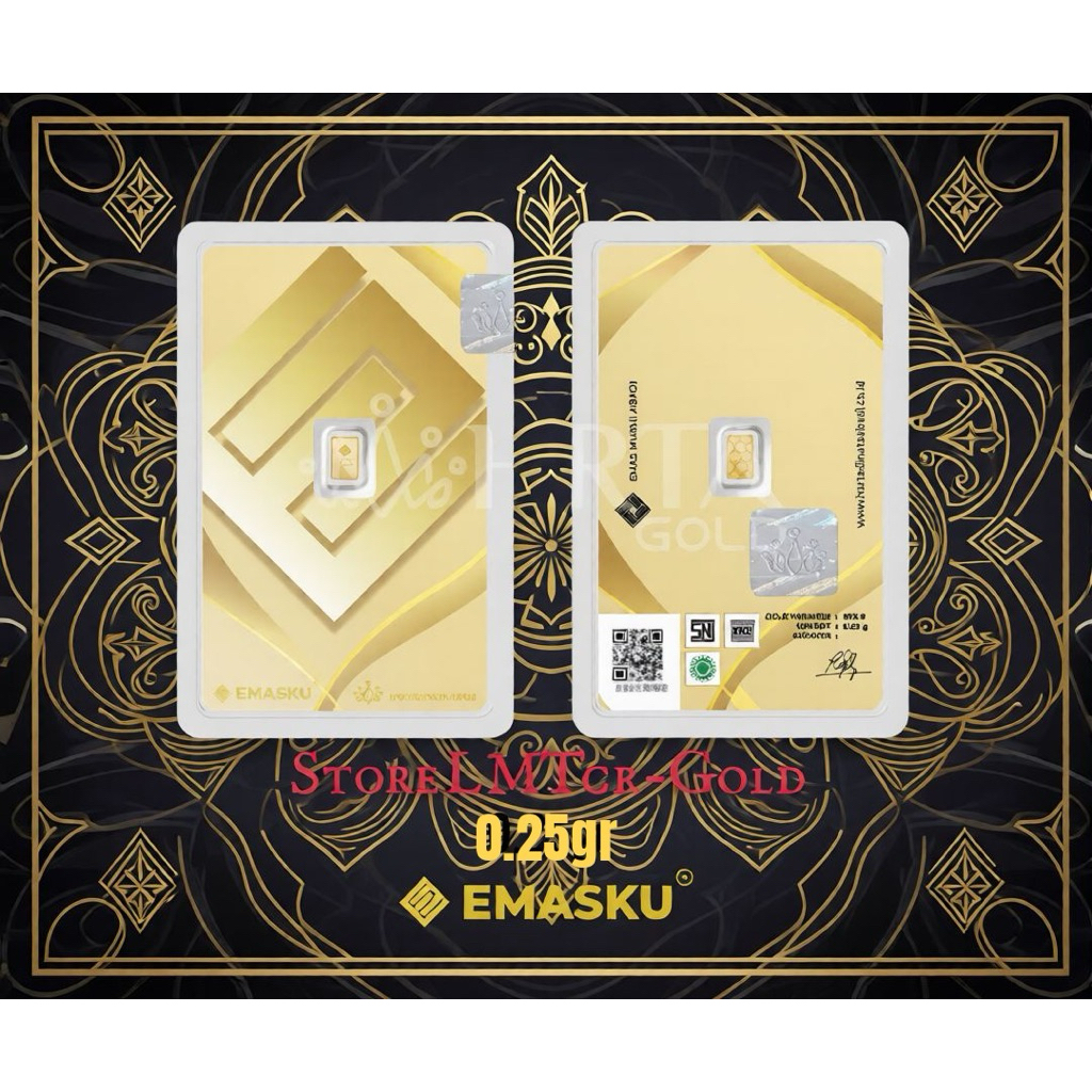 LOGAM MULIA ( EMASKU 0.25 GRAM ) EMAS BATANGAN GOLD SERIES HARTADINATA