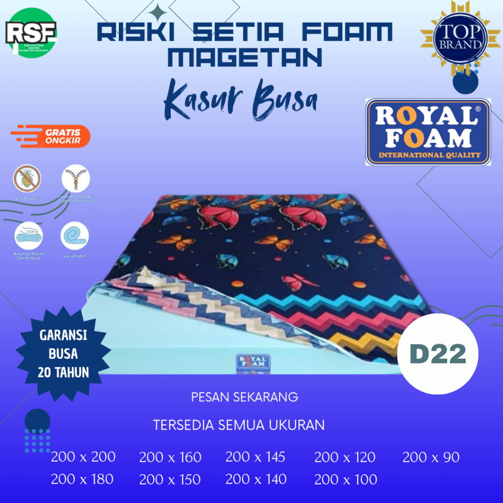Kasur busa ROYAL FOAM D22 LIGHT GREEN