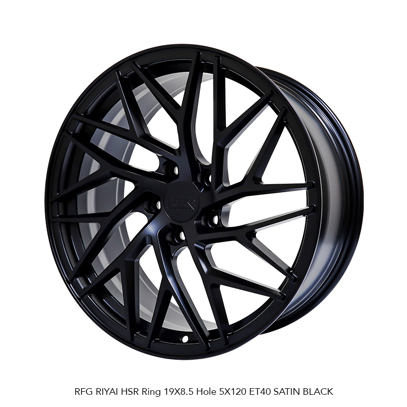 Pelek Berkualitas HSR RFG RIYAI RING 19 LEBAR 8,5 PCD 5X120 SATIN BLACK