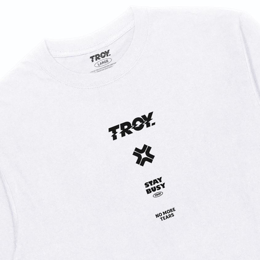 Troy Company Kaos Pria Lengan Panjang Putih - SBNMT Longsleeve Tshirt White LSD 2808