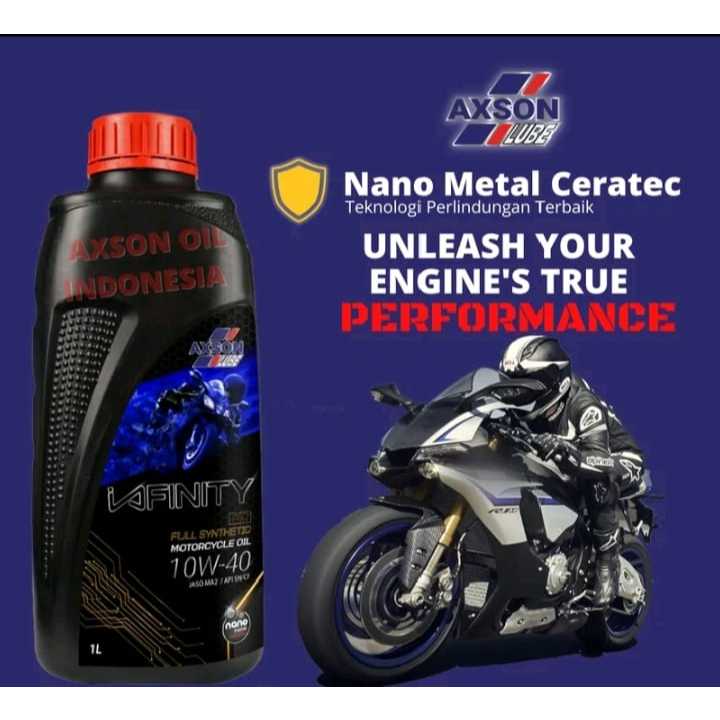 AXSON FULL SYNTHETIC OIL 10W 40- JASO MA INFINITY(motor manual/kopling basah)