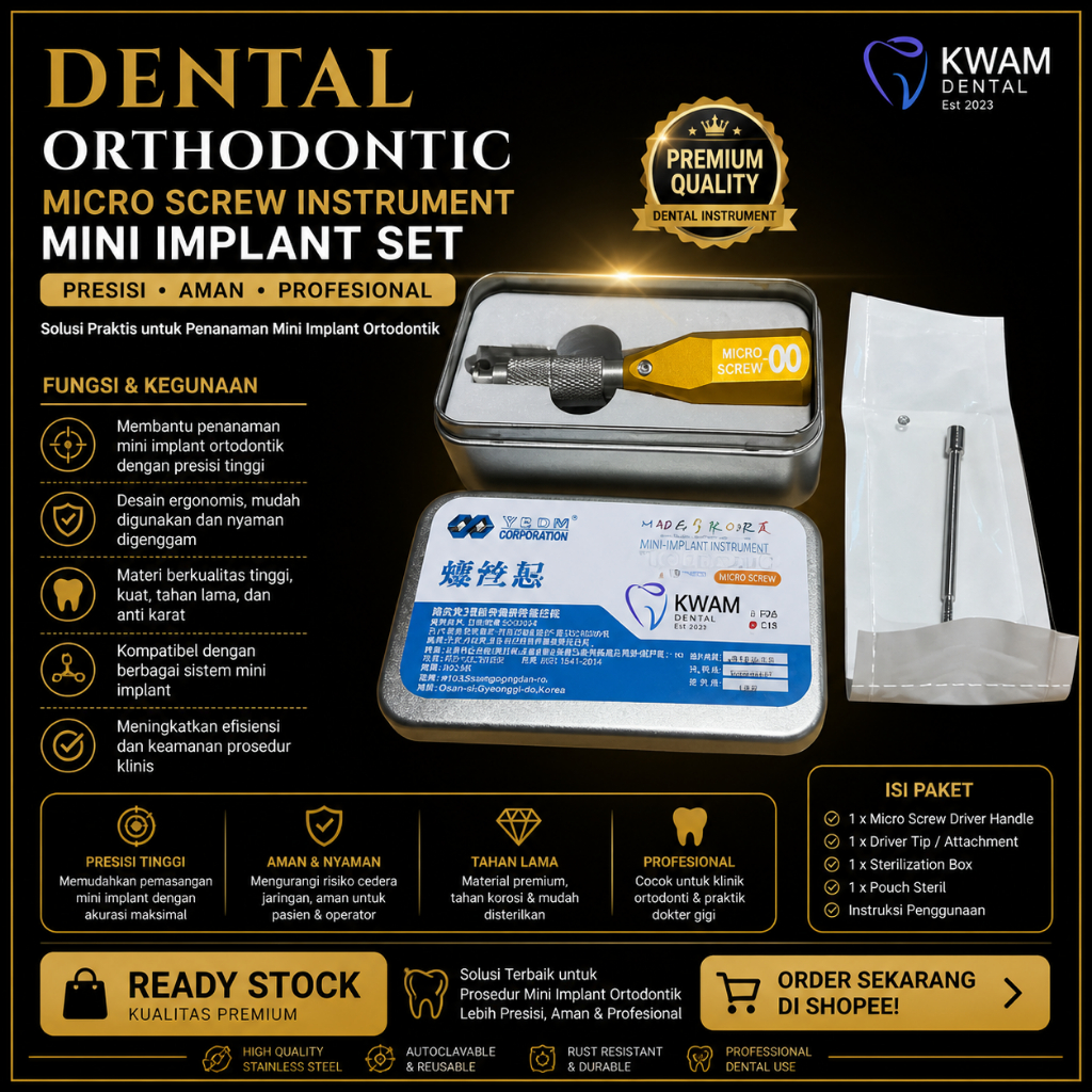 Dental Orthodontic Micro Screw Instrument Mini Implant  Set