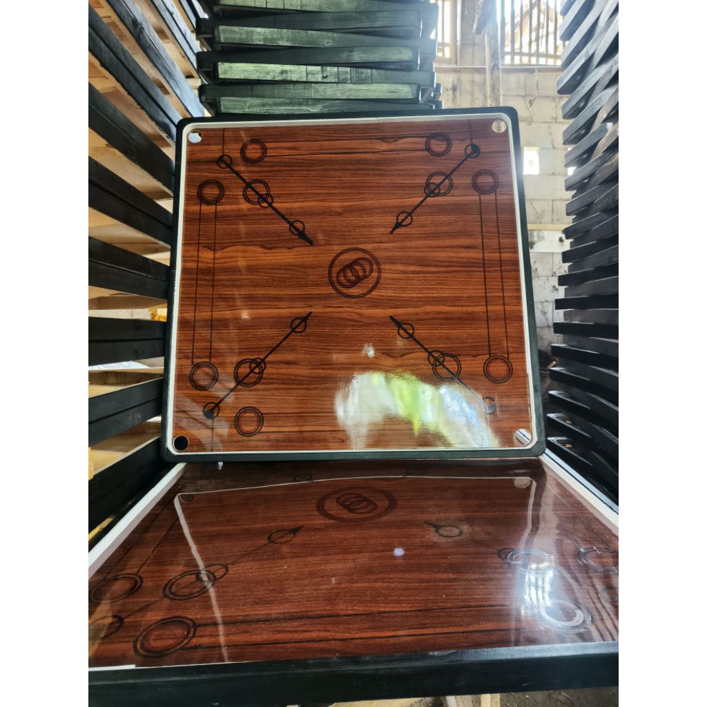 papan karambol elegan ukuran 75x75 cm