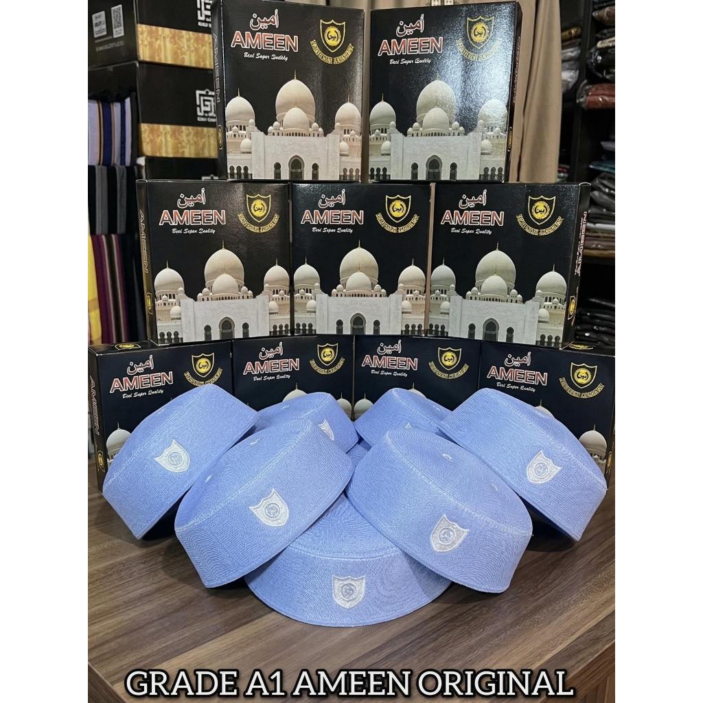 Kopiah Malaysia ORIGINAL A1 Merk Ameen Logo putih Peci malaysia Asli