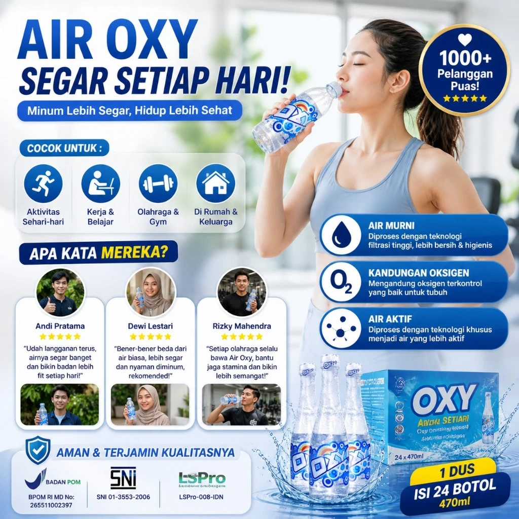 AIR OXY CJDW DRINKING WATER ORIGINAL 100% bisa COD Air Oxy 1 Dus 24 Botol