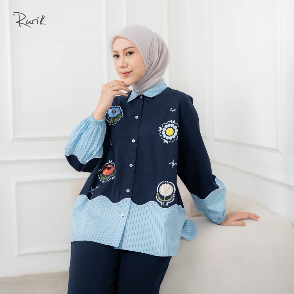 RURIK OFFICIAL - RISAKA SHIRT - ATASAN WANITA - RURIK TERBARU ORIGINAL