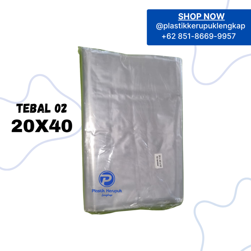 Plastik PP | Plastik Kantong Laundry PP Bening uk. 20 x 40 | Laundry Bag | PP Laundry