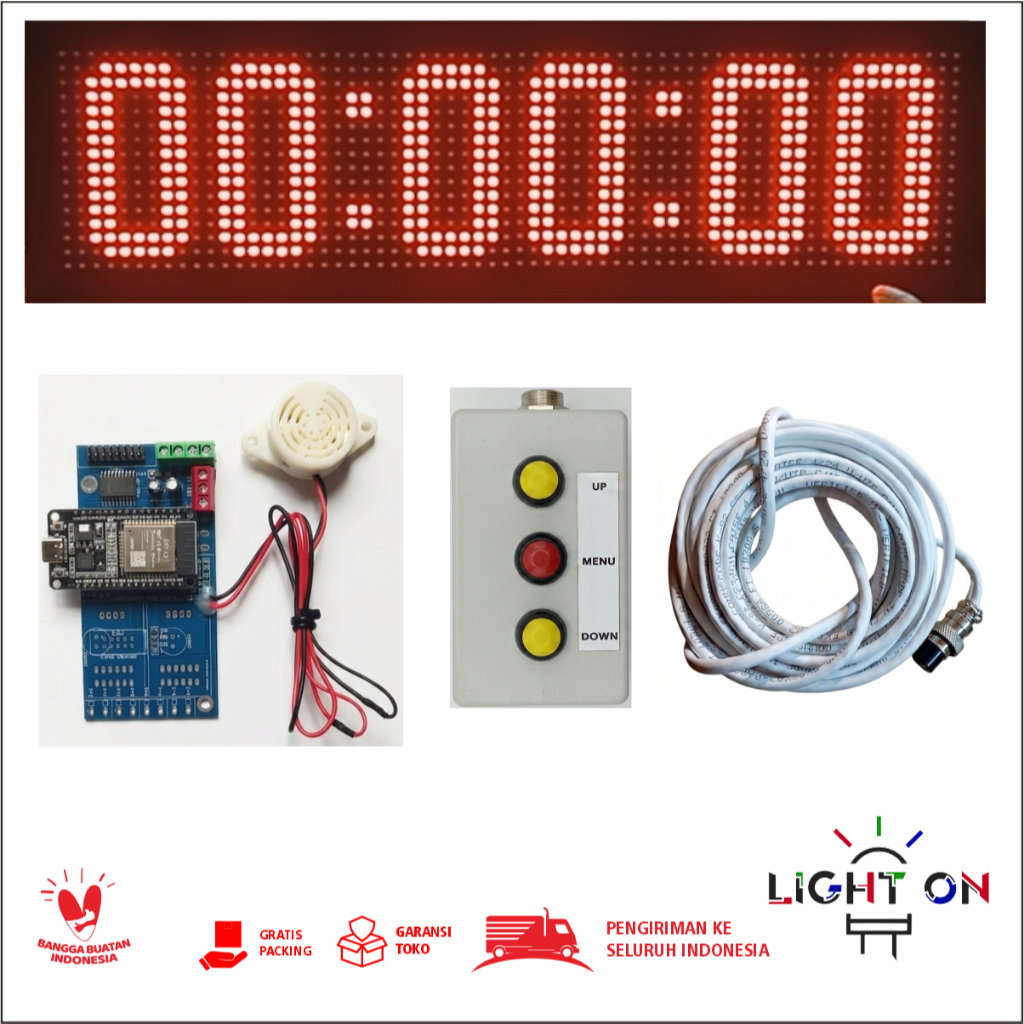 Modul Controller Timer Stopwatch Counter UP, DOWN, NO LIMIT - 2 panel P10