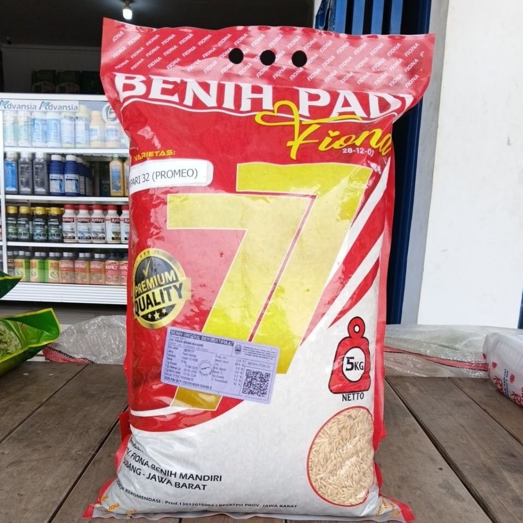 BIBIT PADI INPARI 32 PROMEO - 5 KG BERSERTIFIKAT, BIBIT UNGGUL BERKUALITAS