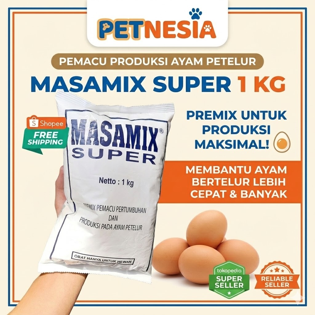 MASAMIX SUPER 1 KG - Premix Pemacu Produksi Ayam Petelur