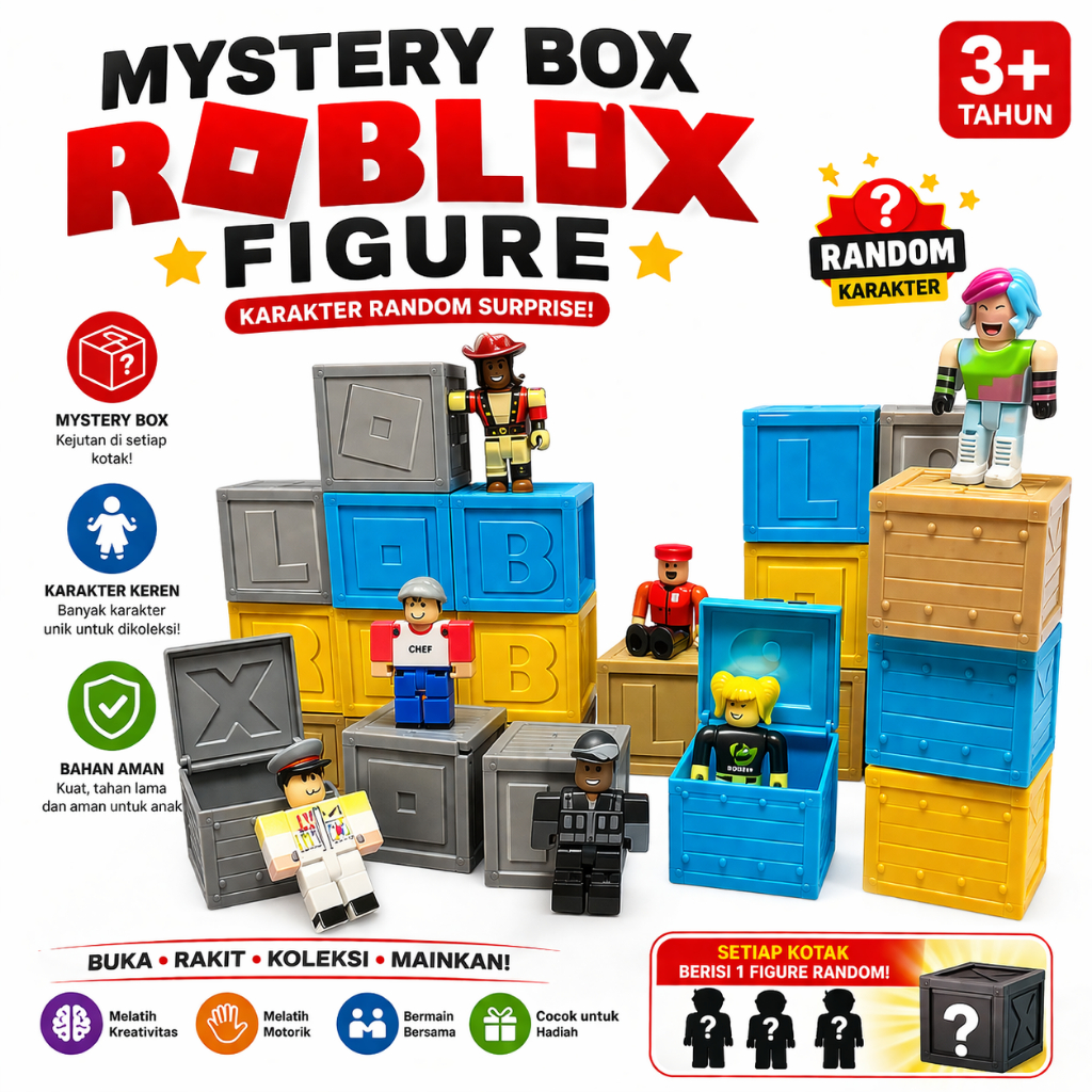 [EDUFUNTOYS] Mystery Box Roblox Figure – Mainan Roblox Action Figure