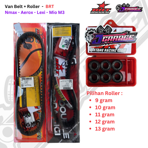 Vanbelt Nmax / Aerox + Roller BRT - Paket Vanbelt dan Roller BRT - Nmax Old / Nmax New / Aerox / Lex