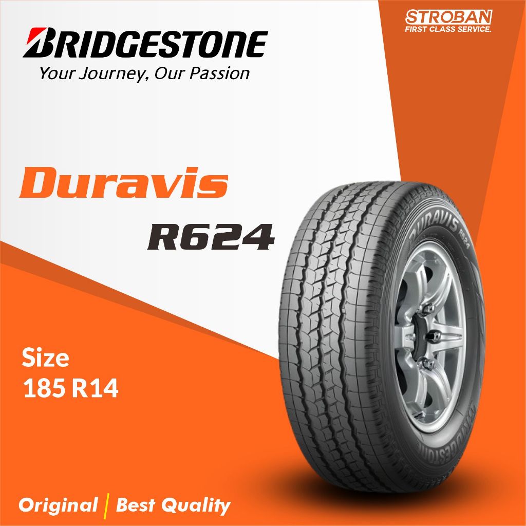 [Pasang/Kirim] Ban Luar Bridgestone 185 R14 Duravis – Cocok untuk: Mitsubishi L300, Toyota Hiace, Ki