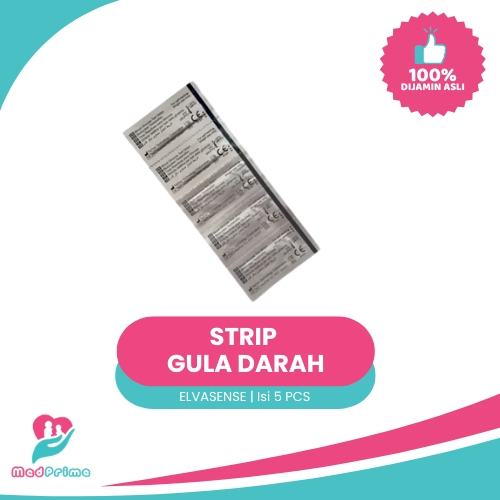 Tes Strip Gula Darah ELVASENSE Glucose Refill Stik Glukosa Ecer