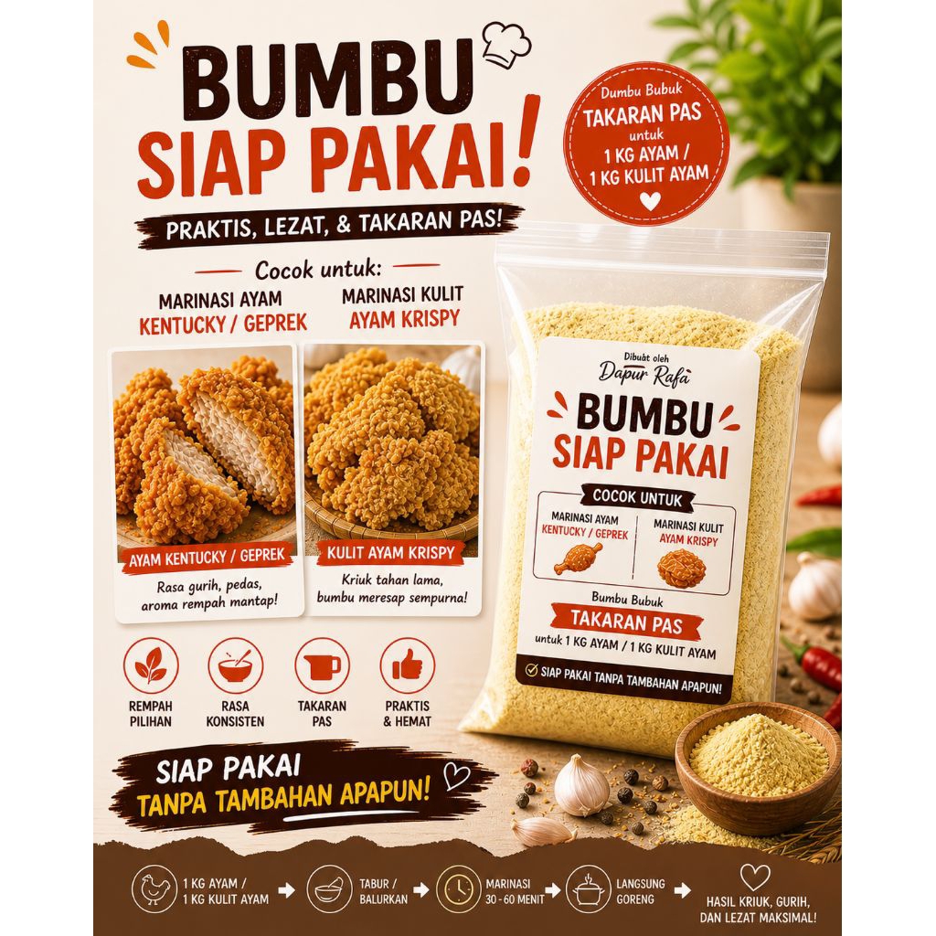 BUMBU MARINASI UNTUK 1 KG AYAM/KULIT