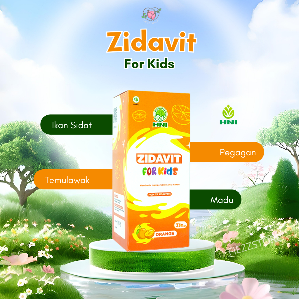 Zidavit Kids HNI, Zidafit HNI Suplemen Penambah Nafsu Makan Anak HNI HPAI 250 gr