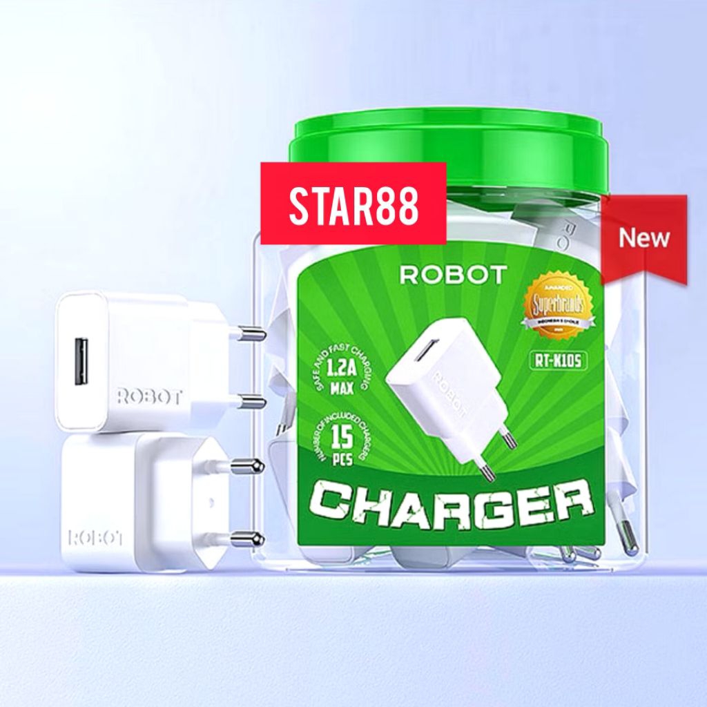 Charger ROBOT RT-K10 1A / Batok charger ROBOT RT-K10 1A ORIGINAL