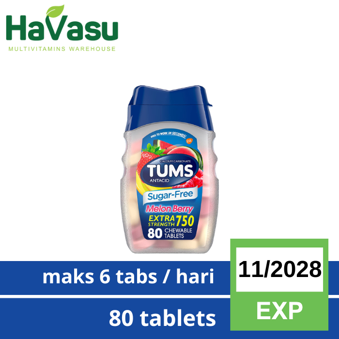 Tums Sugar Free Asam Lambung Maag Gerd Gas Relief