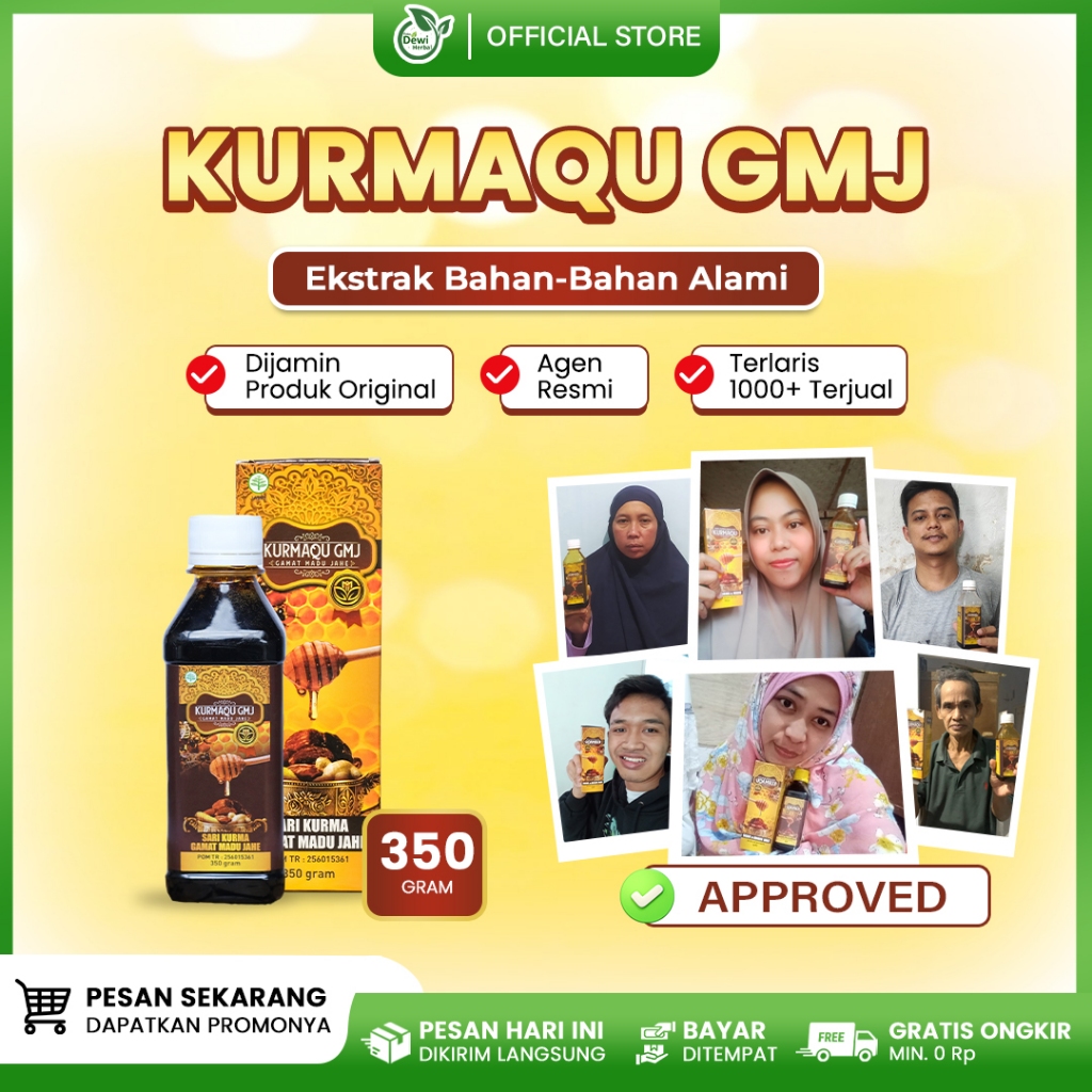 Kurmaqu GMJ Sari Kurma Cocok Untuk Program Hamil, Meningkatkan Kesuburan, Perbaiki Kualitas Sperma, 