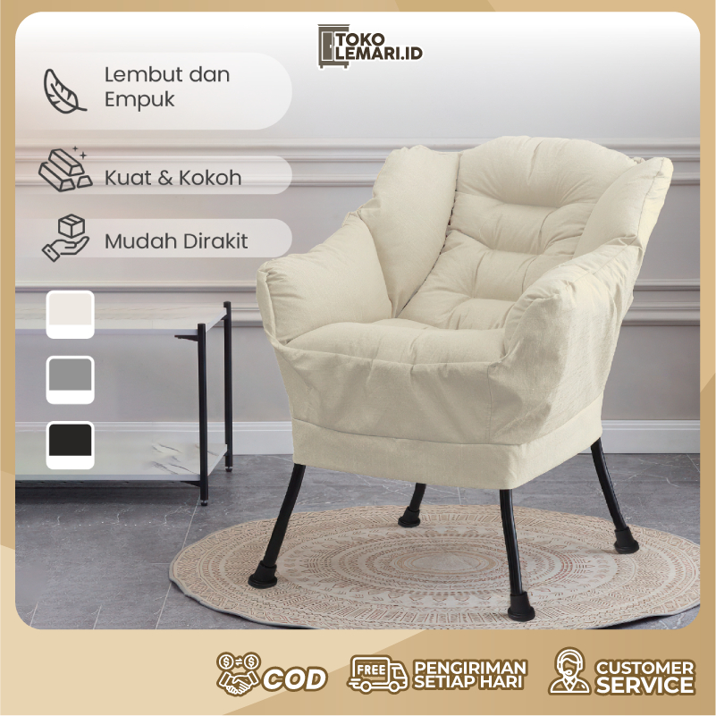 Kursi Sofa Minimalis Empuk Sofa Single Modern Kursi Santai Kursi Malas Sandaran Tebal