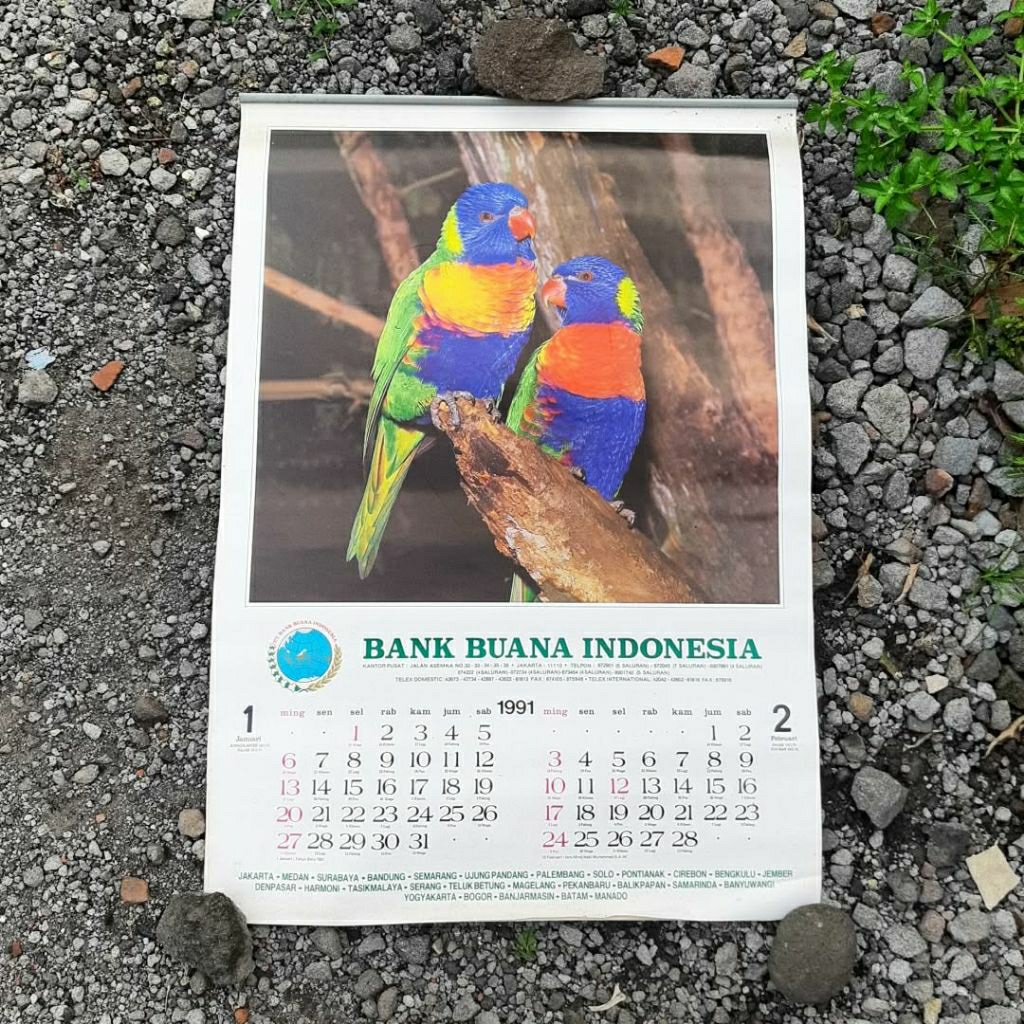 Kalender jadul tahun 1991