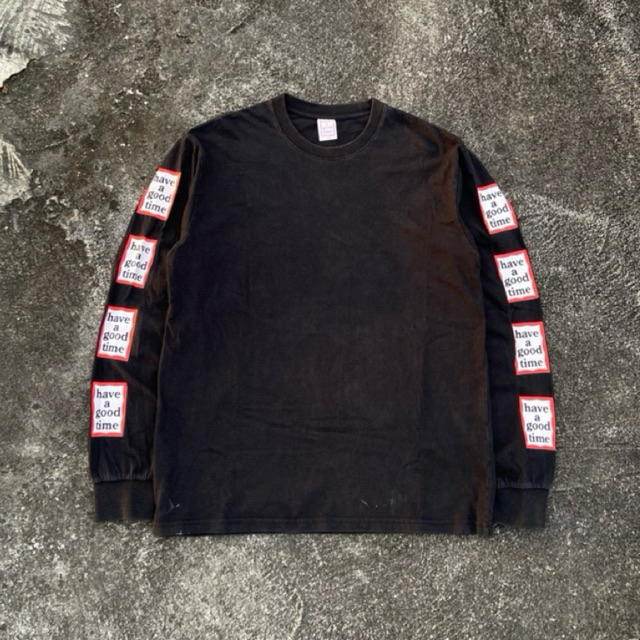 HAVE A GOOD TIME TAPED LOGO LONGSLEEVE BLACK
