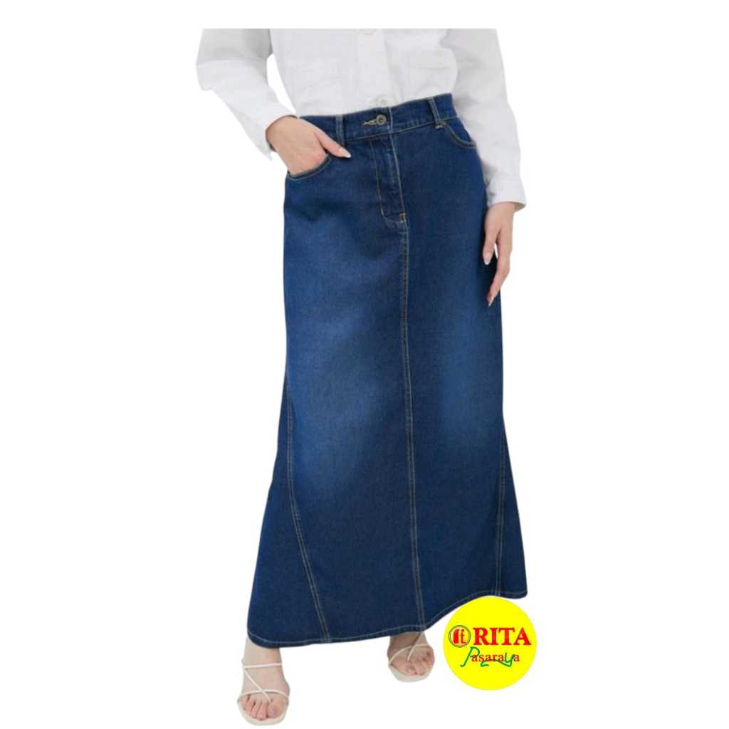 Geela Rok Denim Valina Wanita