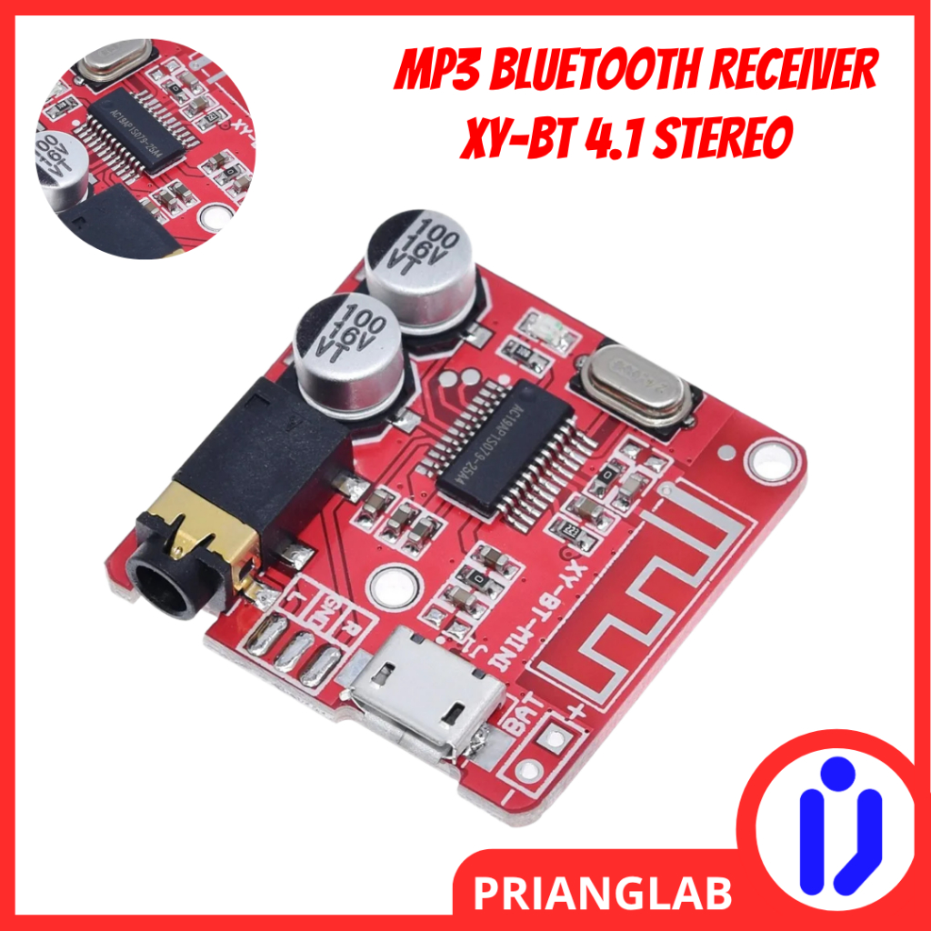 Modul Bluetooth Receiver Audio Bluetooth XY-BT Mini 4.1 5.0 Papan 3.7-5V Penguat Decoding Musik Ster
