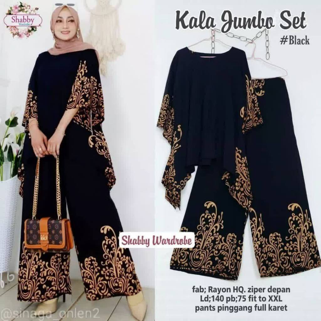 SETELAN SUPER JUMBO ONE SET KALITA SAYAP BAJU BALI / SETELAN CAP / CELANA + ATASAN WAKA KHAS BALI / 
