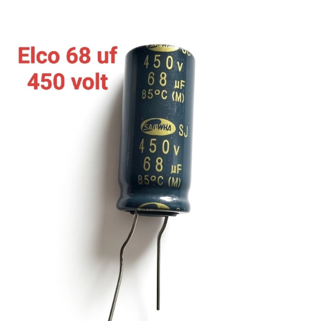 ELCO ELKO 68UF 68 UF 68 MIKRO 450V 450 VOLT SAMWA KUALITAS BAGUS