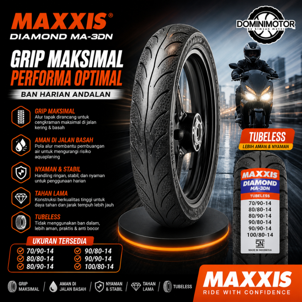 Maxxis Diamond Ring 14 Ban Motor Ring 14 Tubles Ban Ring 14 Motor Matic