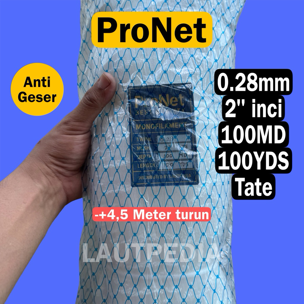 Jaring ikan 0.28 2 Inch 100x100 TATE - PRONET