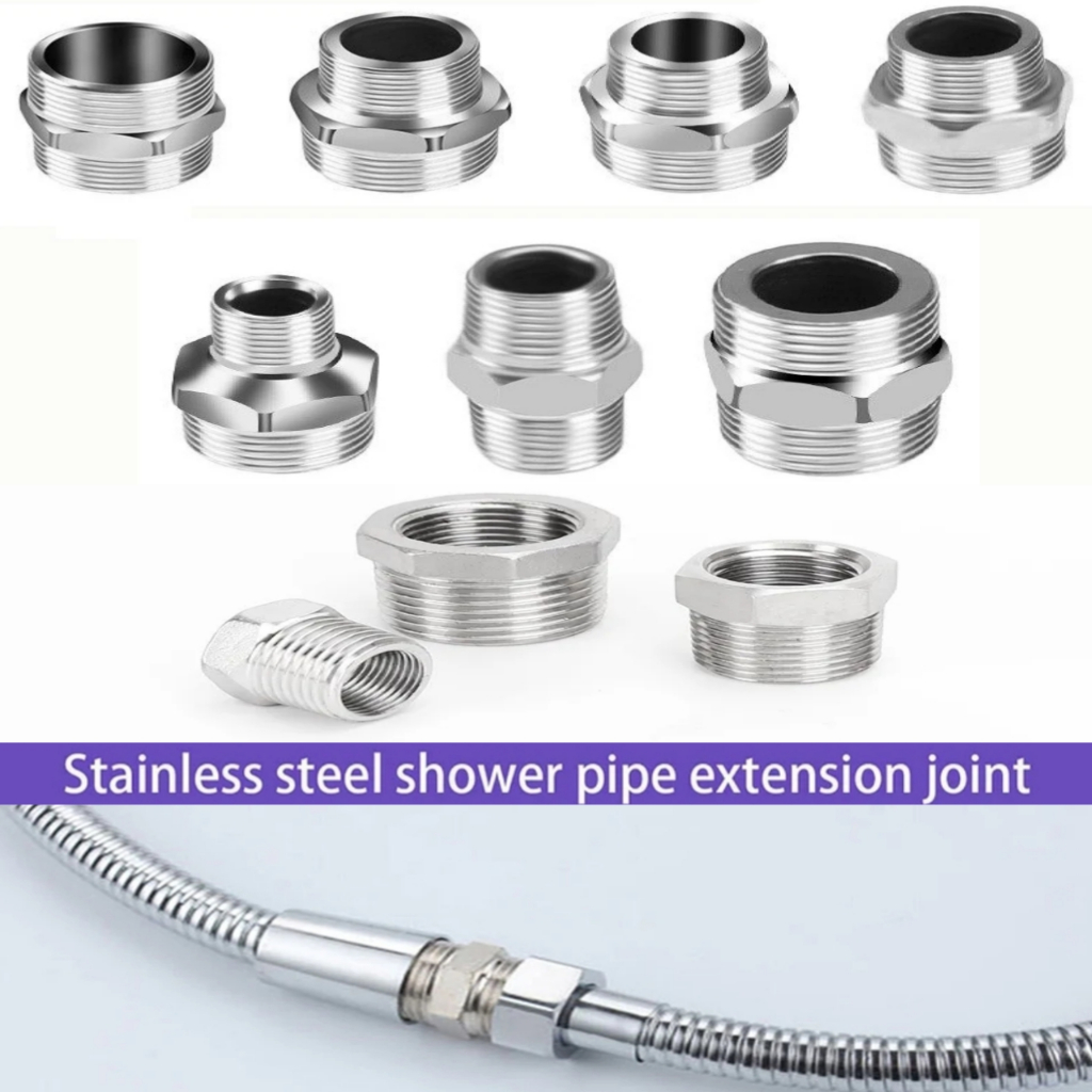 Adaptor Sambungan Nepel Slang Drat Konektor Pipa Kran Selang Shower Keran Mixer Air Panas Dingin Npt