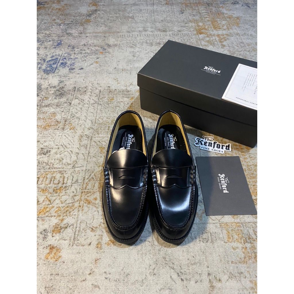 THE KENFORD FINE SHOES MENS COMBI LOAFERS - BLACK