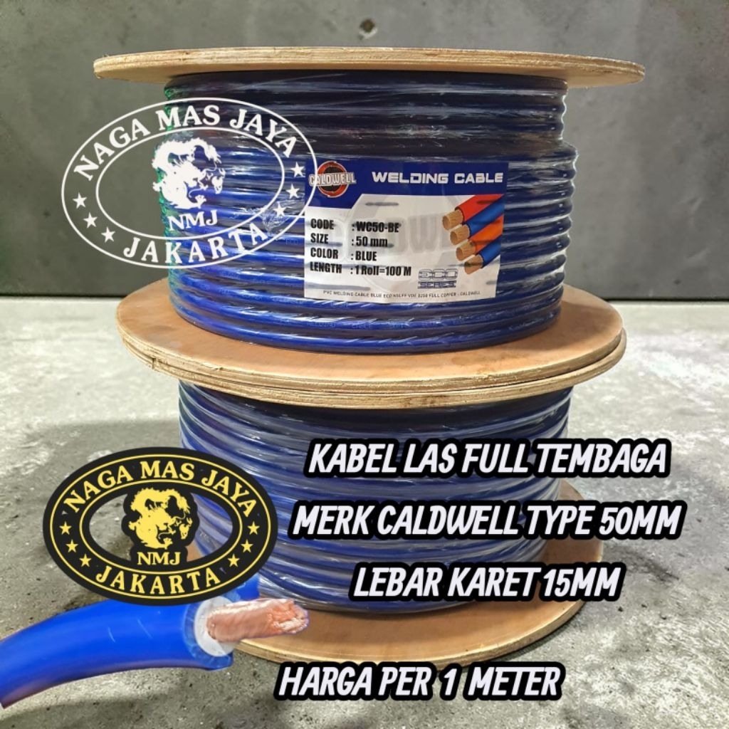 KABEL LAS CALDWELL 50MM FULL TEMBAGA BIRU / KABEL LAS 50 MM FULL TEMBAGA CALDWELL