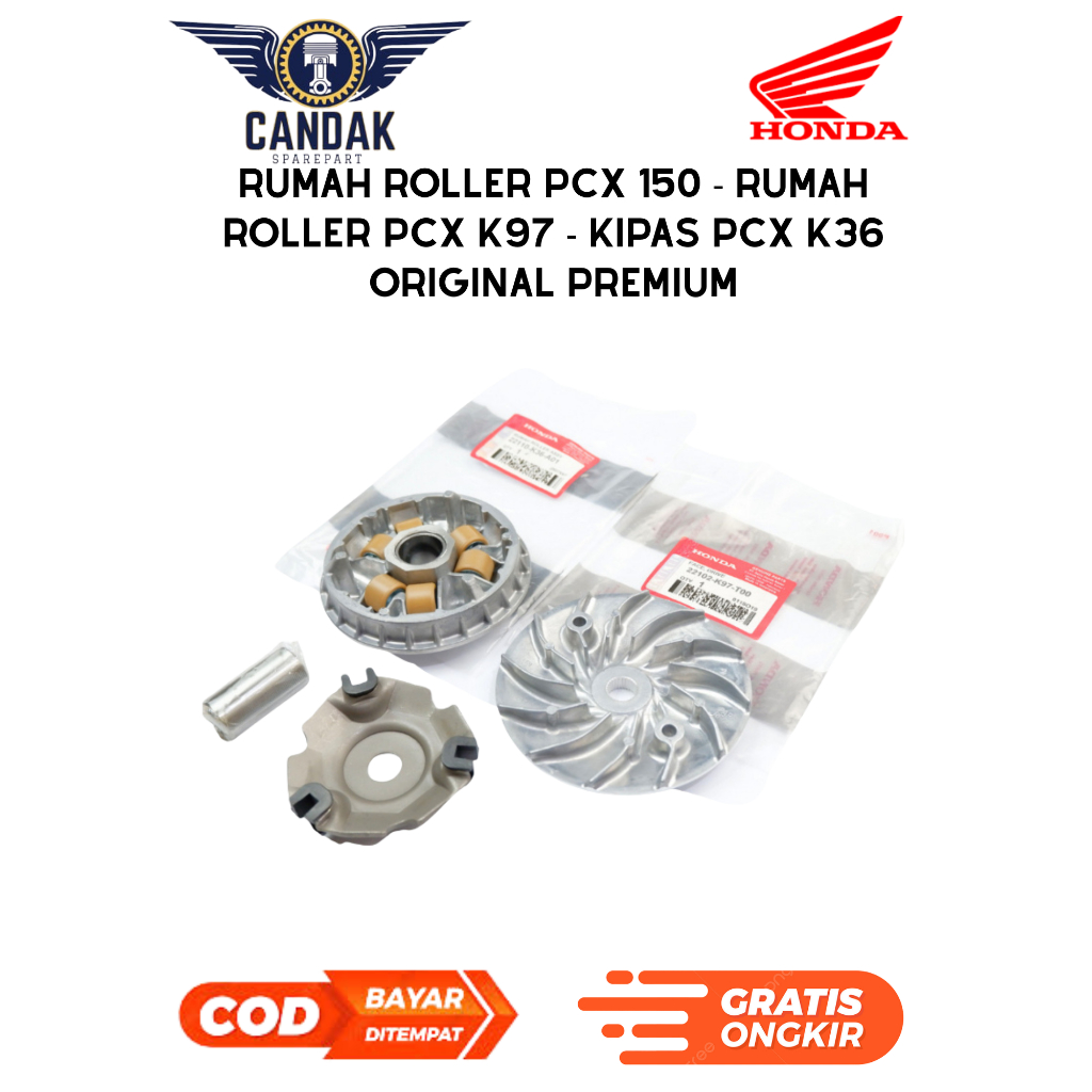 rumah roller pcx 150 - rumah roller pcx k97 - kipas pcx K36 original premium