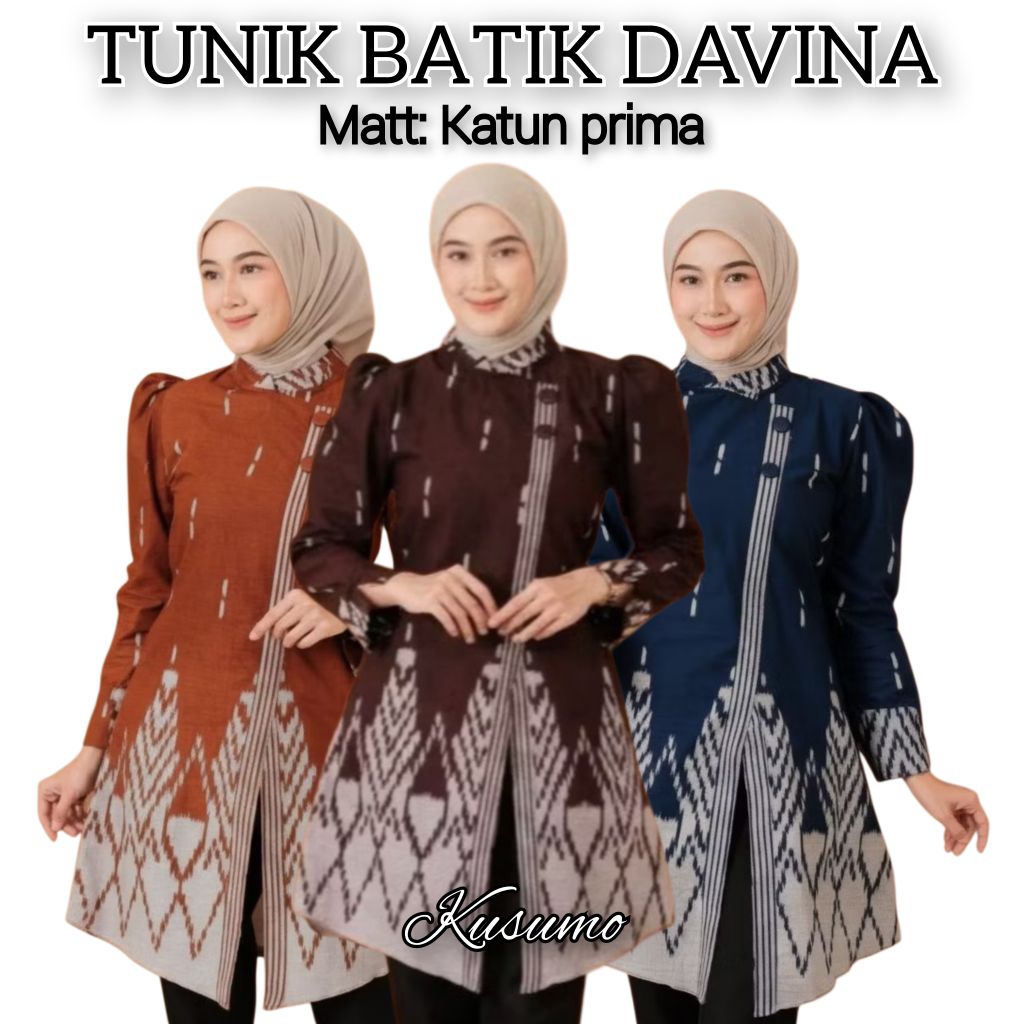 BAJU ATASAN TUNIK BATIK WANITA KATUN/TUNIK BATIK WANITA JUMBO LD:120/ATASAN TUNIK BATIK KONDANGAN