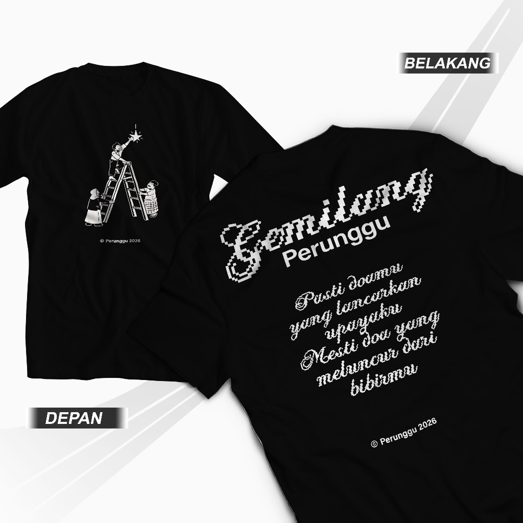 Kaos Band PERUNGGU - GEMILANG PASTI DOAMU Original Merchandise