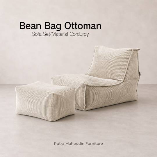 BEAN BAG OTTOMAN - Sofa Santai Minimalis Set Pinterest