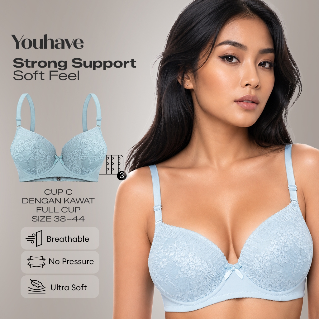 LIPTON BH Wanita Jumbo Bra Wanita Cup C Jumbo BH Kawat Bra Beha 100169