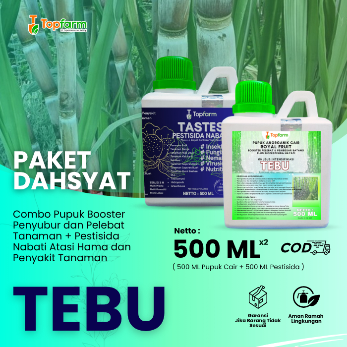 Pupuk & Pestisida Nabati Untuk Tanaman Tebu 500Ml / Pupuk Cair Untuk Tebu / Pupuk Pembesar Batang Te