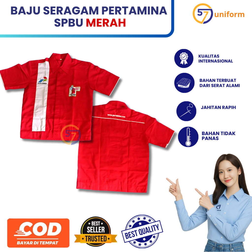 Baju Spbu Operator | Baju Spbu | Seragam Spbu Merah | Seragam Pertamina