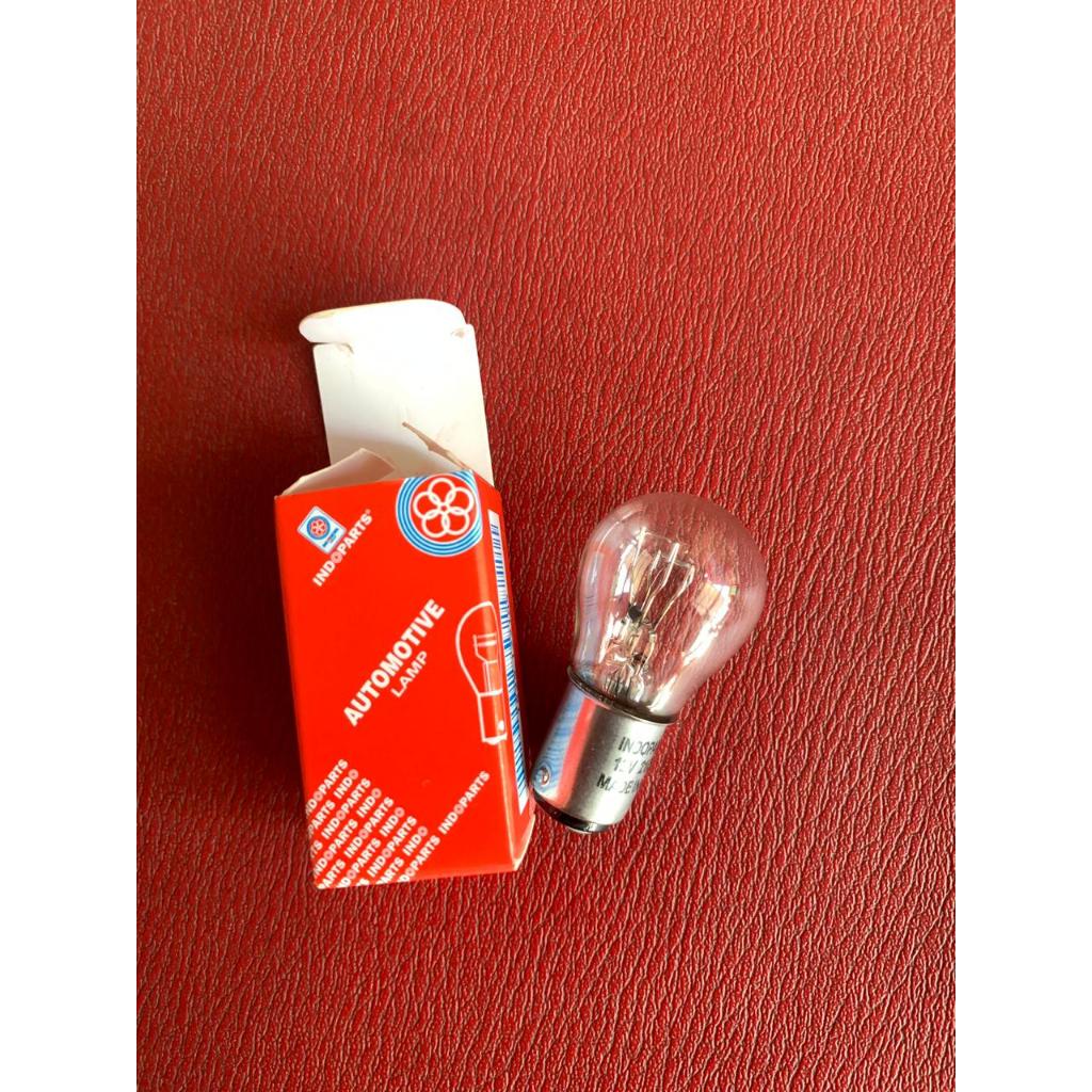 Bohlam Stop Lamp Motor Indoparts 12V 21/5W – Cocok Honda Supra X Yamaha Jupiter Z Suzuki Smash Lampu