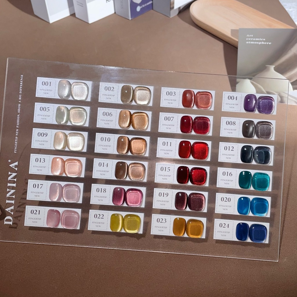 1 SET 24 PCS DAININA NAIL GEL POLISH COLOR + DISPLAY COLOR CHART DAININA NAIL GEL POLISH GEL NAIL PO