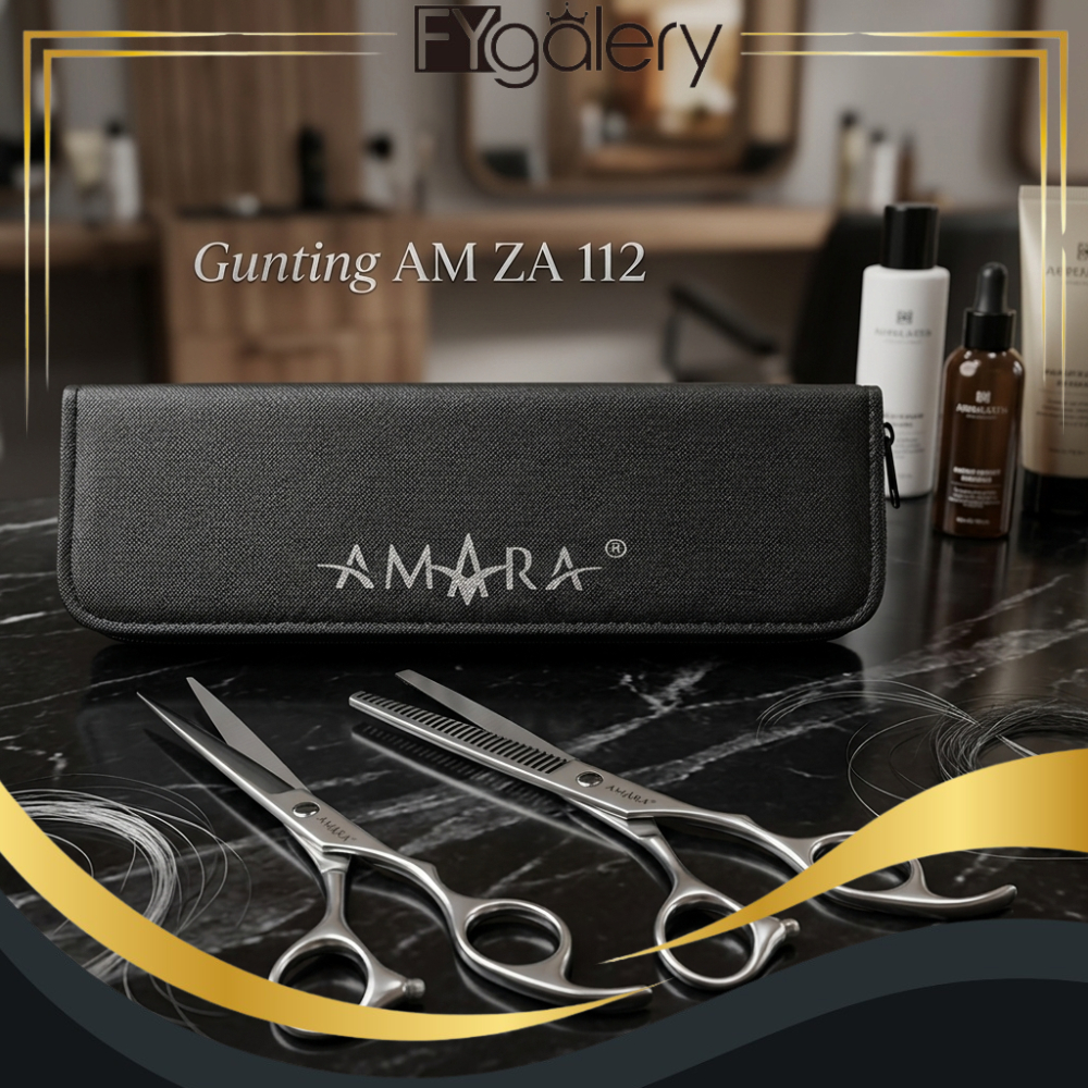 FYgalery Gunting Rambut Set Amara AM ZA 112 (Gunting Potong & Gunting Sasak) Y8203