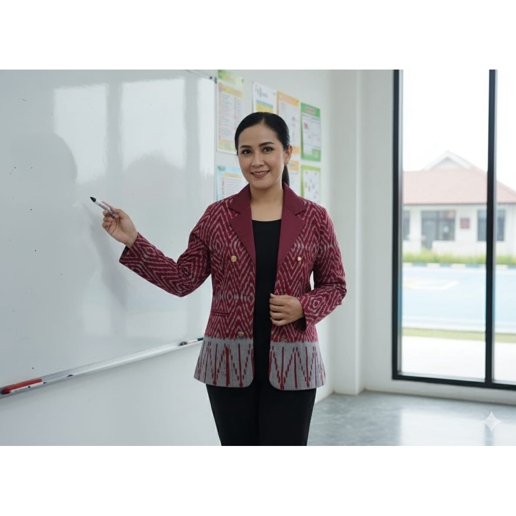 BLAZER TENUN JEPARA JAS TENUN ETNIK BAJU KERJA WANITA KEMEJA TENUN PRIA COUPLE TENUN JEPARA MURAH BL