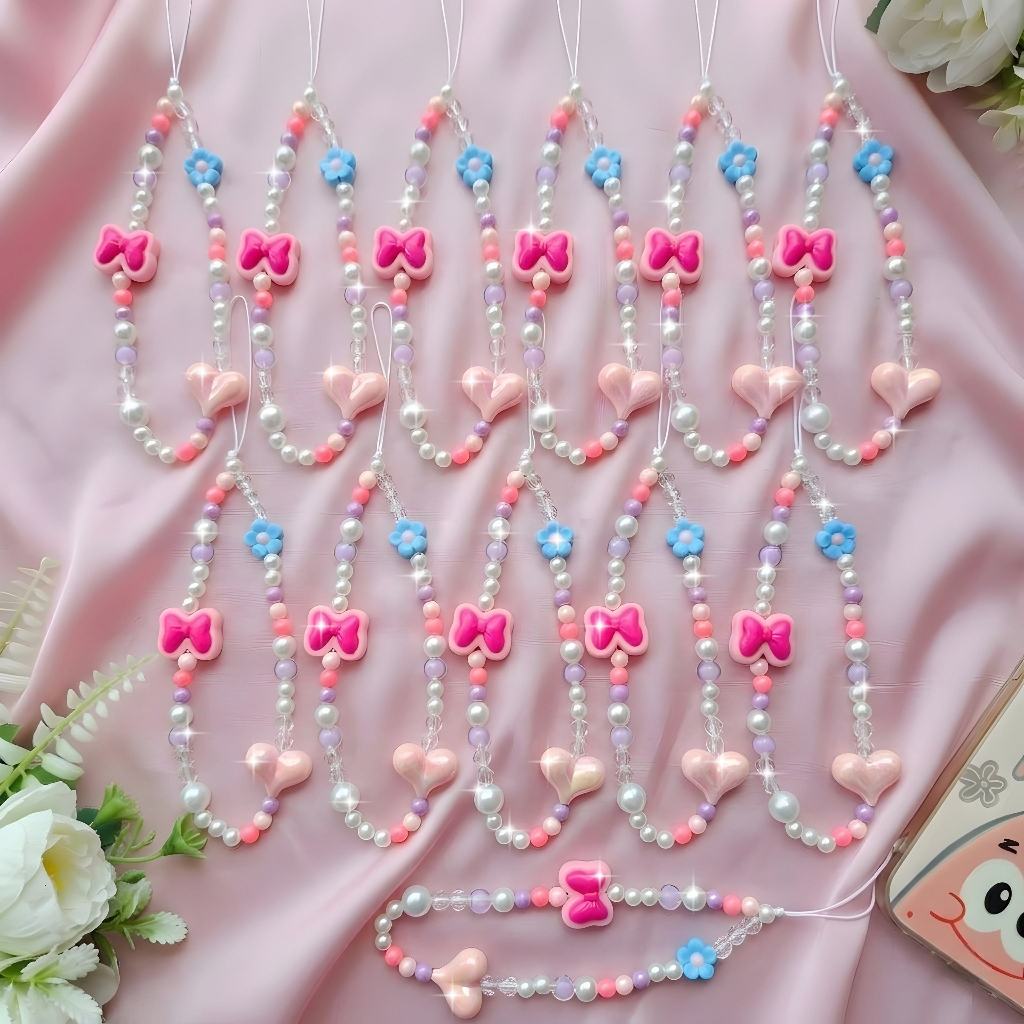 (12 pcs) Gantungan Hp Phone Strap Gantungan Tas Bag Charm Gantungan Kunci Keychain Barang Grosir Aks